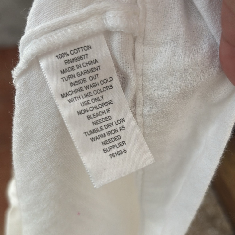 a.n.a White Button-Front Blouse with Tie Hem - Picture 5 of 5